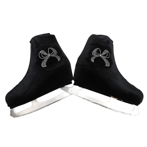 Nasinaya funda de zapato de patinaje artístico, protector de terciopelo para niños y adultos, accesorios de rodillo, diamantes de imitación brillantes