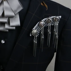 New Free Shipping FASHION male MEN'S Retro personality bullet Mens Suit Coat shirt tassels brooch pin accessories Headdress