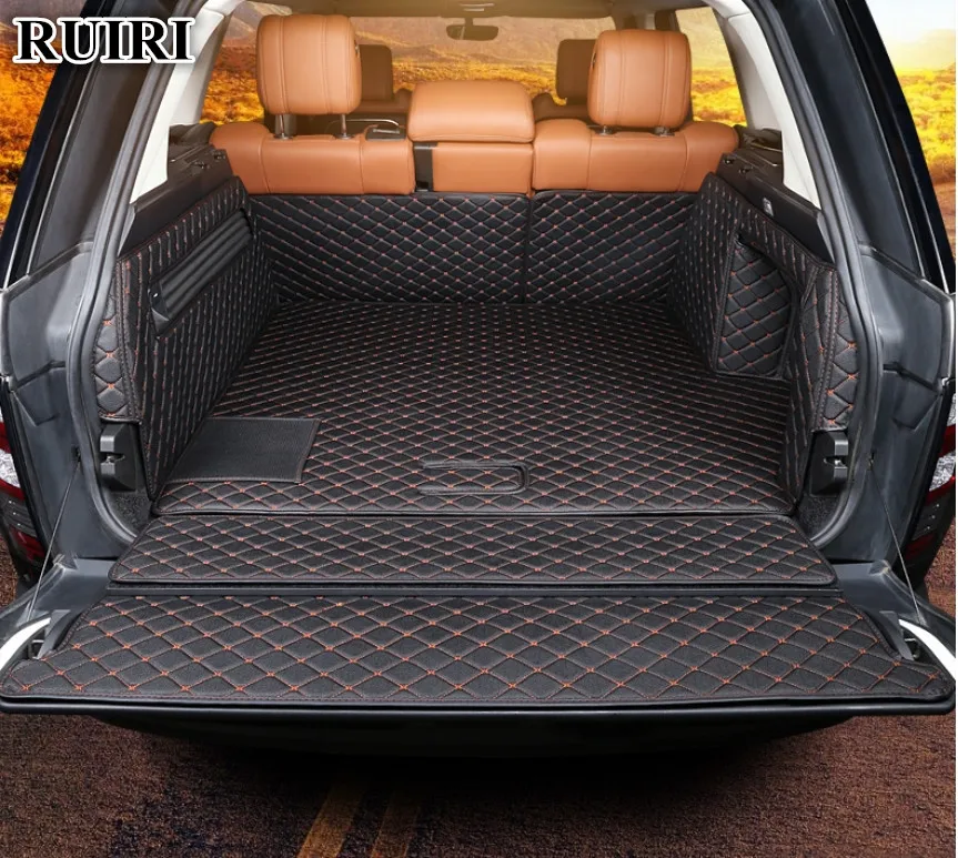 High quality! Full set car trunk mats for Land Rover Range Rover L405 long model 2019-2013 waterproof boot carpets cargo liner