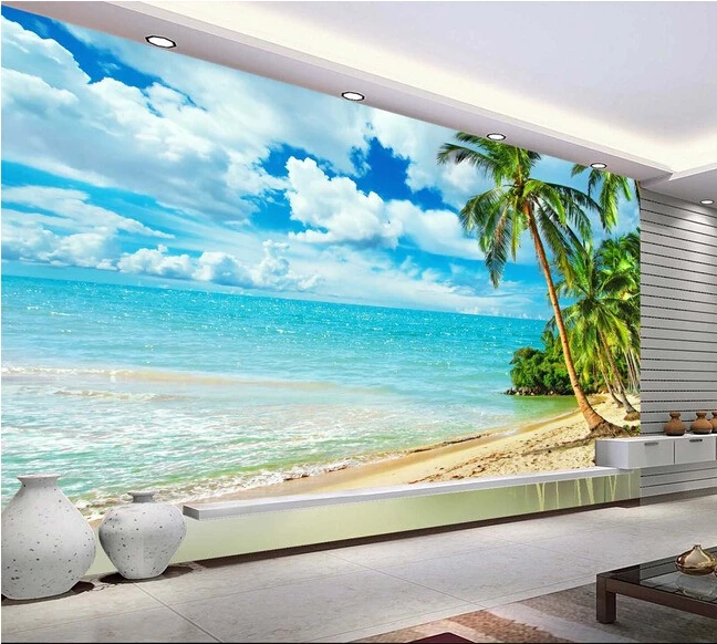 

Custom photo wallpaper, Hawaii beach murals for the living room bedroom TV background wall waterproof papel de parede