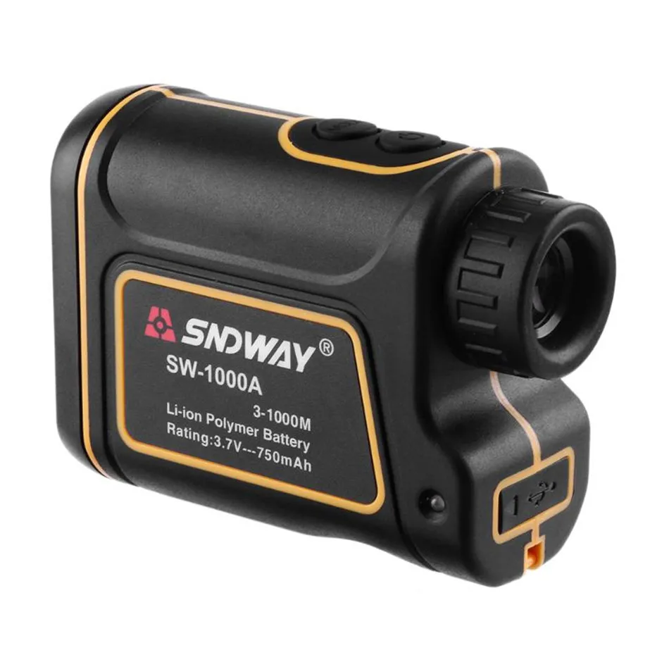 SNDWAY 1000M Distance Laser télémètre SW-1000A télémètre Laser télescope outil de mesure de vitesse testeur batterie puissance