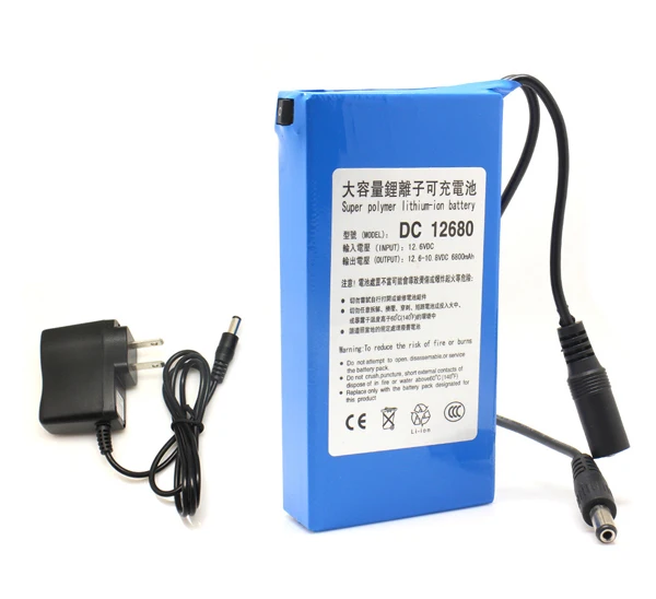 Kualitas Tinggi EU/US Plug DC 12V 6800Mah Li-ion Baterai Isi Ulang Pengisian Power Bank untuk GPS Kamera Mobil Camcorder