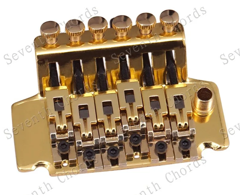 Linkshänder Black Sliver Gold E-Gitarre Brücke Gitarrenzubehör Teile 6-saitige Brücke Musikinstrumente – Detail 18