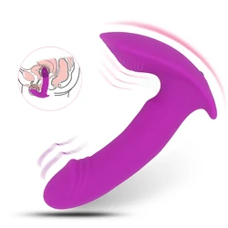 Silicone Wearable Dildo Vibrator toy Butterfly Strapon dildo Clitoris Stimulator Anal Vibrator G Spot Adult Sex Toys for Woman