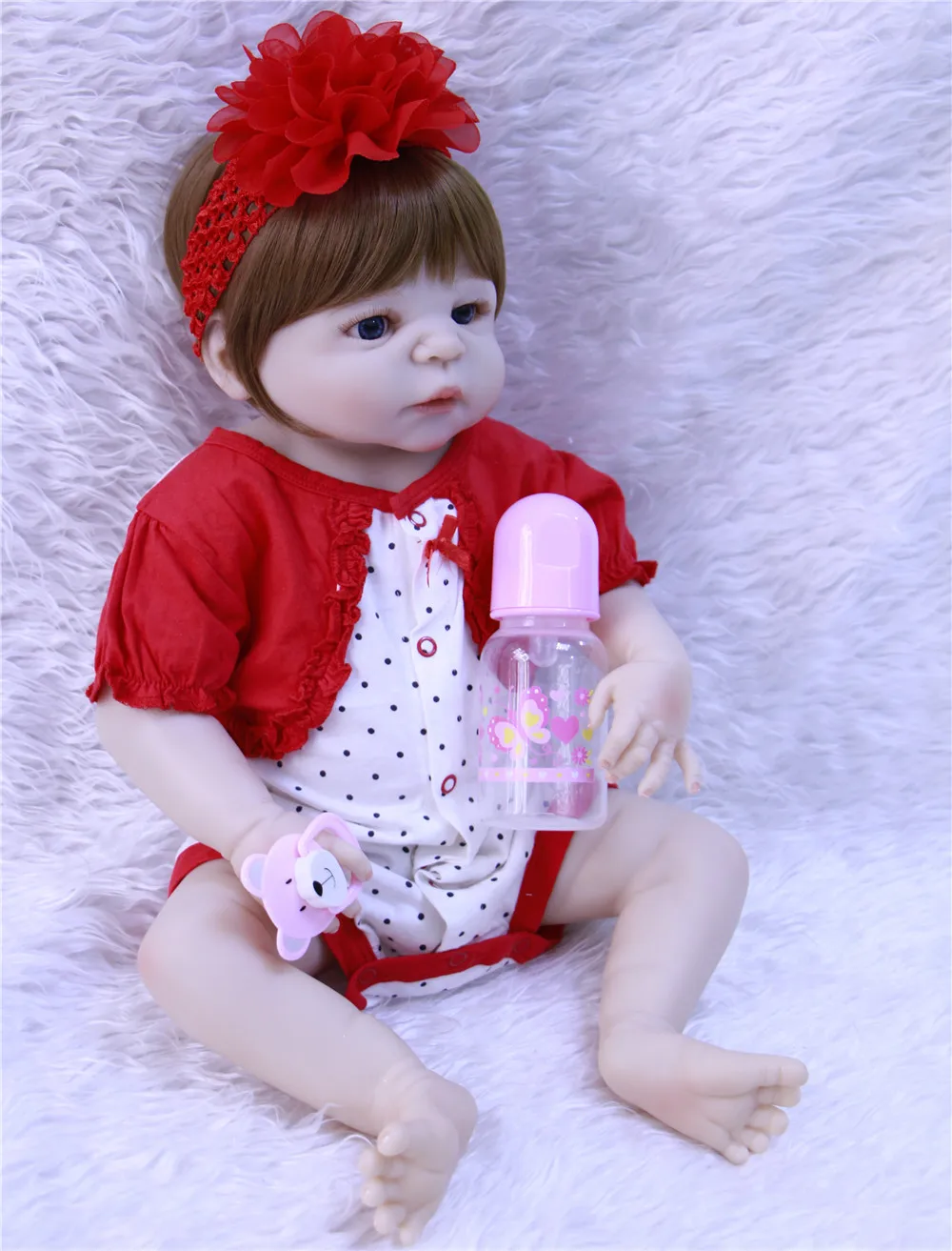 DollMai full silicone reborn baby girl dolls 23