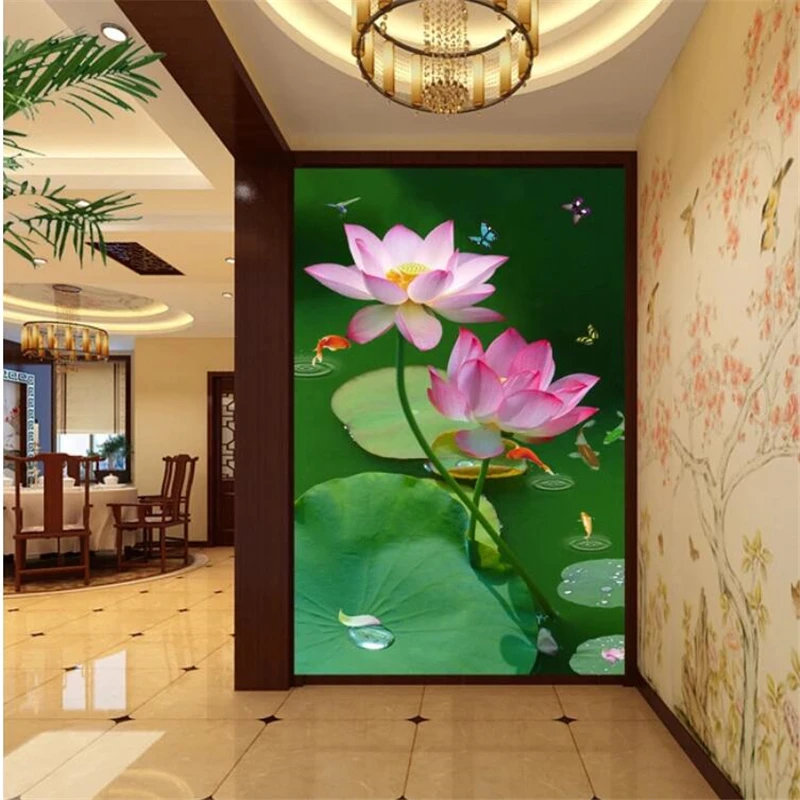 wellyu Custom wallpaper 3d photo mural fish play New Holland porch TV backdrop decorative painting papel de parede 3d wallpaper