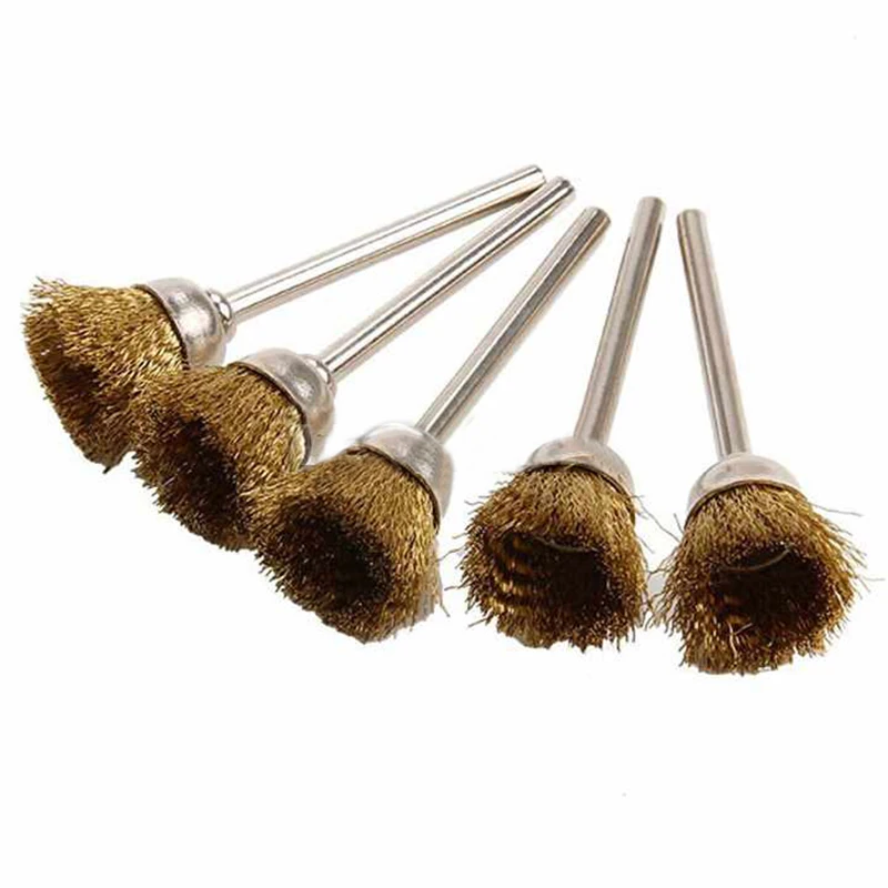 

10pcs Steel Wire Brush dremel tools accessories rotary tool for mini drill tools electric burr deburring polishing wheel disc