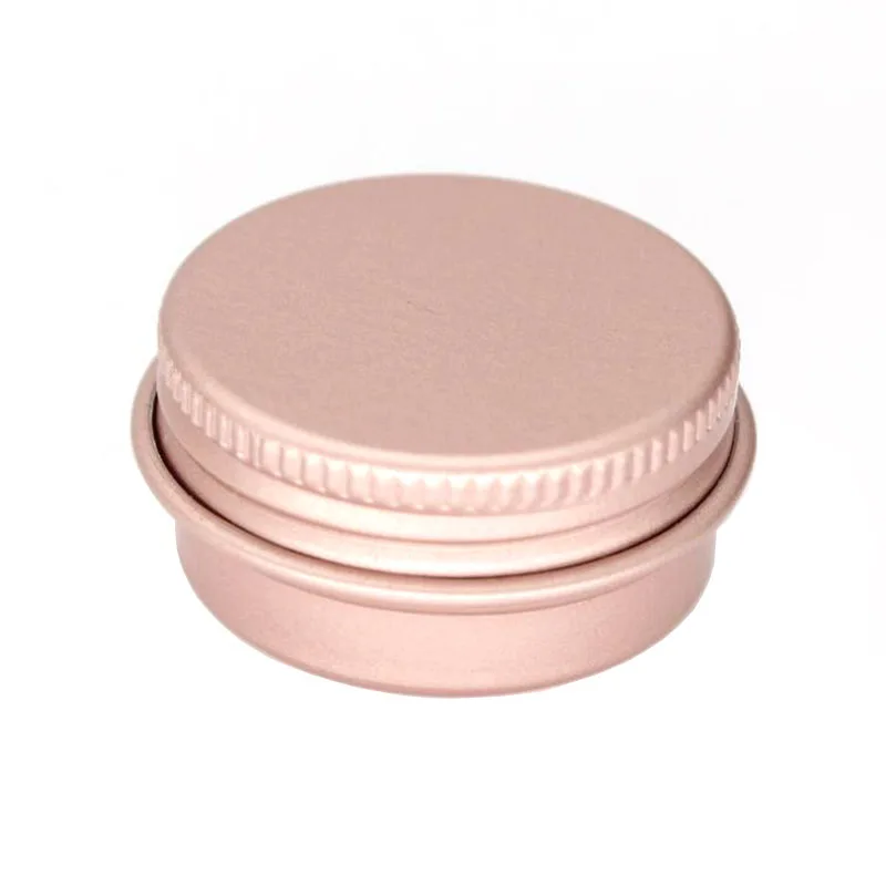 

100PCS x 15g 10g 30g Mini Rose Gold Aluminum Cream Jar Pot Nail Art Makeup Lip Gloss Empty Cosmetic Metal Tins Containers 15ML