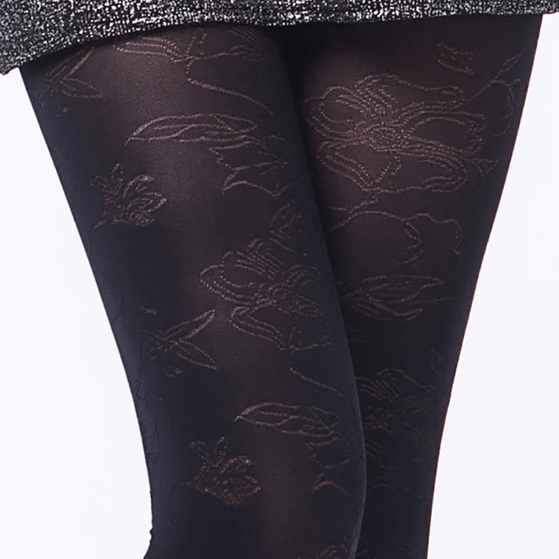 Spring Autumn Tights 280 Denier Pattern Jacquard Velvet Pantyhose, Sexy, Fashionable and High Elasticity