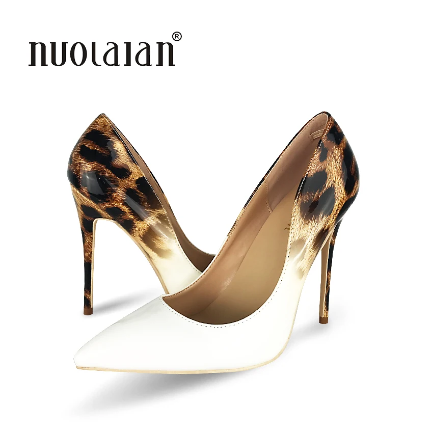 2018 Brand Women Pumps Sexy Leopard Shoes High Heels 12cm Women Shoes High Heel Party Wedding Shoes Wo Size 4-11