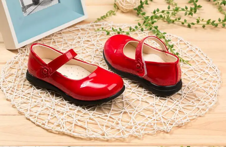 Spring Autumn Kids Fashion Princess Flat Shoes GirlsPrincess children\'s PU Leather Child Dance Shoes School Girl Shoes
