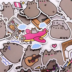 Etiqueta de gato gordo auto-feito bonito criativo, adesivos Scrapbooking, adesivo decorativo, artesanato DIY, álbuns de fotos, impermeável, 39pcs