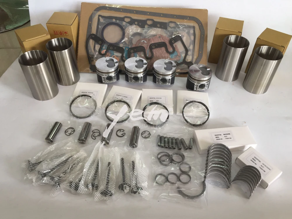 

For ISUZU engine parts 4LE1 Repair kit piston + piston ring +liner + gasket set + bearings