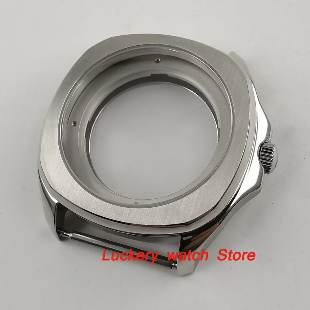 

Parnis 40mm brushed 316L watch case Sapphire crystal Suitable for ETA 2836 miyota 82 series movement-BK27