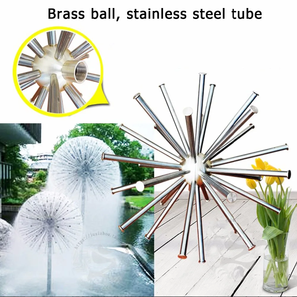 Factory Direct  brass crystal ball dandelion fountain nozzle Landscape Water Pool 1