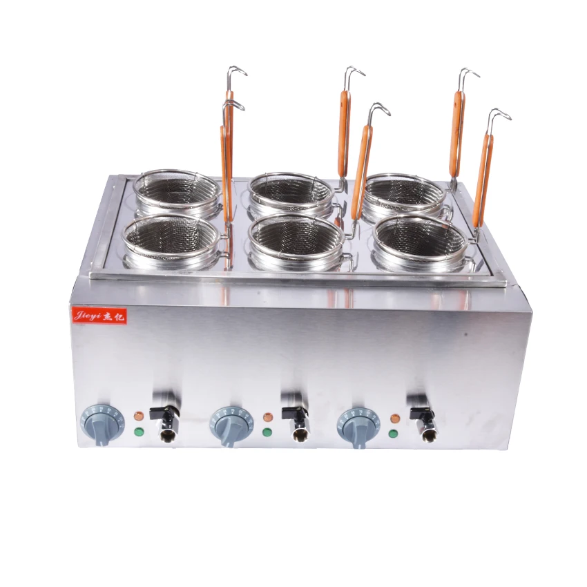 Electric Box 6-basket Commercial Stove Pasta Boiler Noodles Cooking noodles Tank Stainless Malatang Machine With Drain