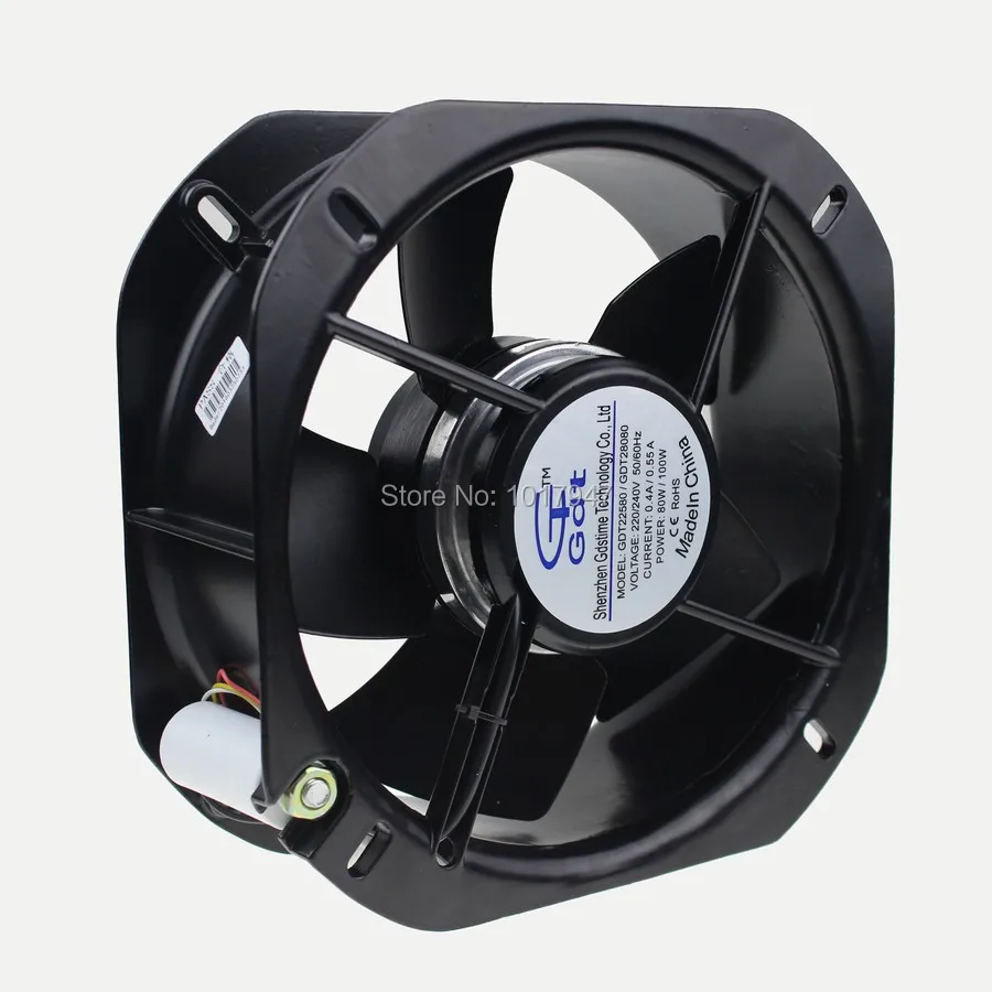 1PCS Gdstime AC 220V 240V 225MM 225x225x80mm Industrial Ventilation Exhaust Cooling Fan