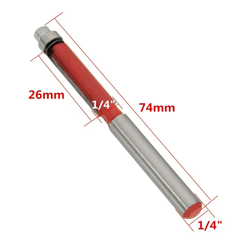 1 Pcs Flush Trim Router Bit 1/4'' Shank Carpentry Flush Trim Bit Carving Woodworking Router Bit Woodworking Tool