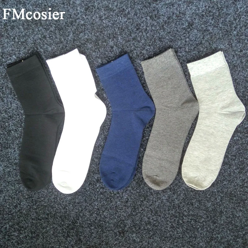 6 Pairs Extra Large Versione Europea 100 del Cotone degli uomini di Sesso Maschile Più Il Formato Sottile Blu Nero Bianco Calzini E Calzettoni