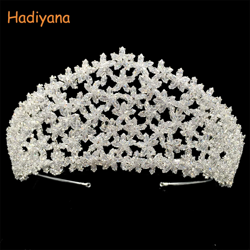 Tiaras And Crowns HADIYANA Luxury Design Wedding Party Hair Accessories For Women Elegant High Quality BC4434 Accessoire Femme