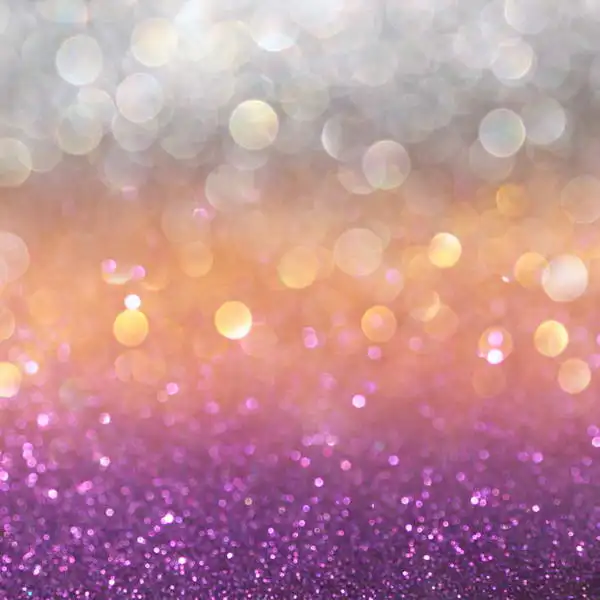 

10x10ft Purple Glitter Silver Bokeh Seamless Washable Wrinkle Free One Piece Banner Photo Background Backdrop Polyester Fabric