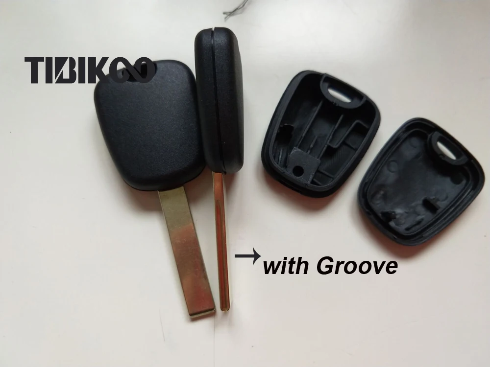 

Replacement Transponder Key Shell for Peugeot Blank Car Key Case for Citroen HU83 Blade With Groove