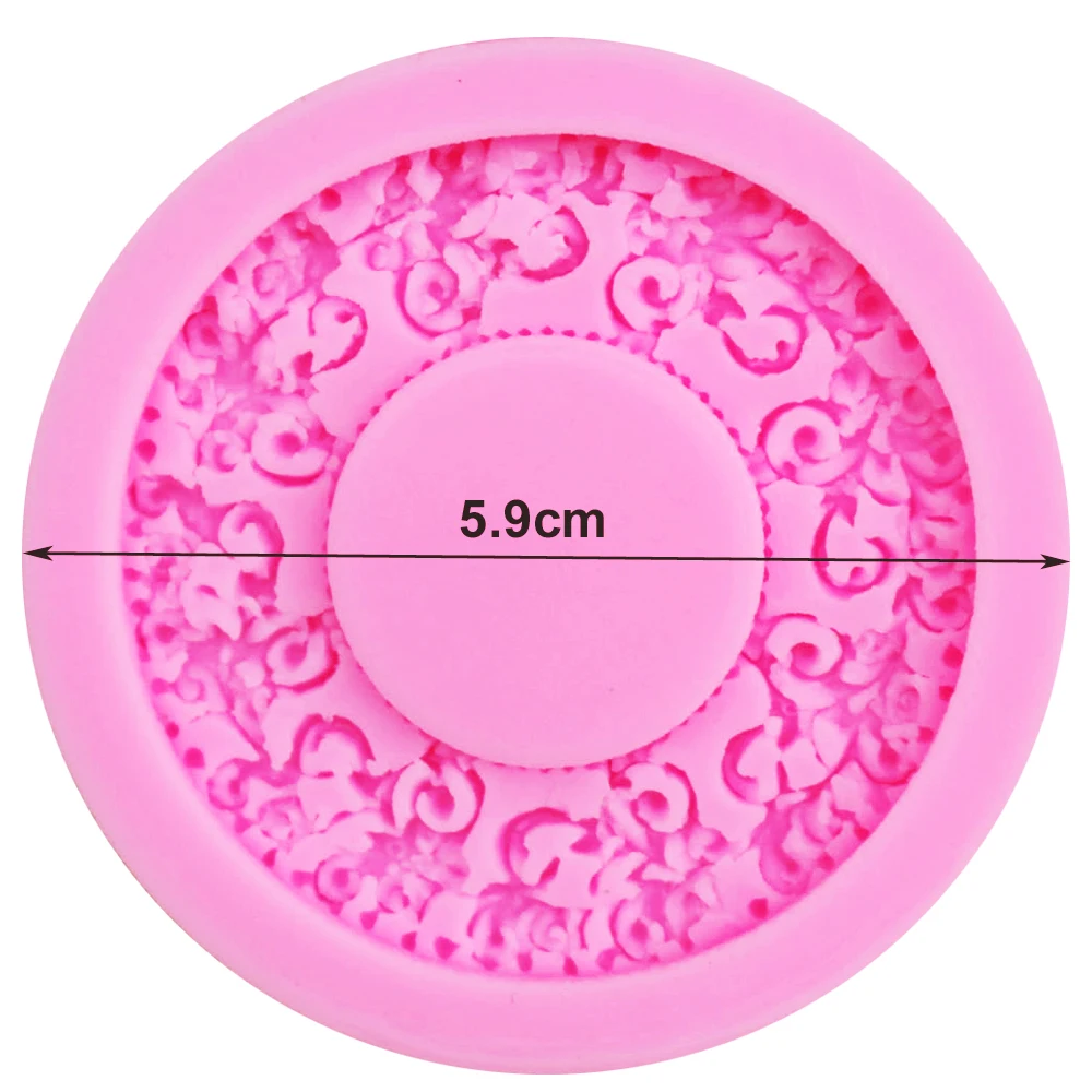 Byjunyeor M289 European Relief UV Resin Silicone Mold Fondant Chocolate Candy Lollipop Crystal Epoxy Soft Clay Bake Tool