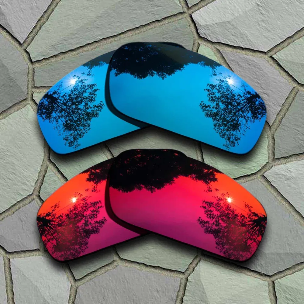 Sky Blue&Violet Red Sunglasses Polarized Replacement Lenses for Oakley Monster Pup