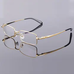 Handoer Men Eyeglasses Frame Pure Titanium Optical Glasses Prescription Spectacles Full Rim Eyewear Metal Frame Glasses Frame