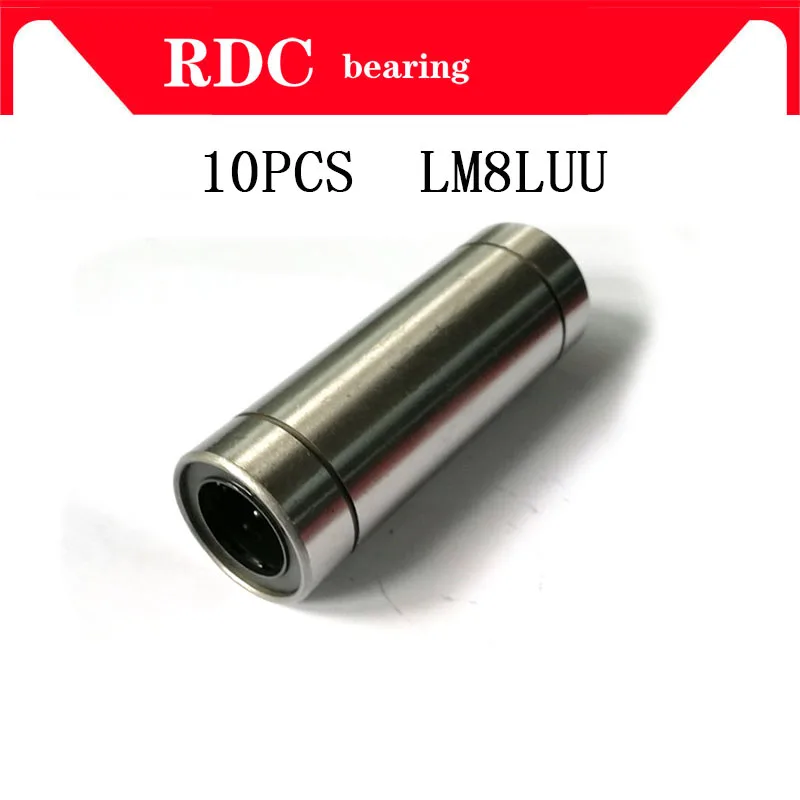 Free Shipping 10 pcs LM8LUU 8mm High quality Longer Linear Ball Bearing Bushing Linear Bearings CNC parts 3d printer parts LM8L