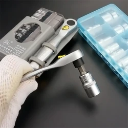 Socket Set Car Repair Tool Ratchet Set Torque Wrench MiNi Portable Two-way Closely Set of Screwdriver Ratchet