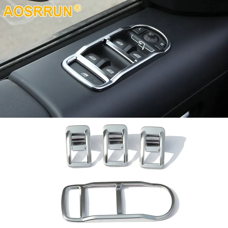 Chromium Styling ABS Window lifter Cover For Land Rover Freelander 2 2008 2009 2010 2011 2012 2014 L359 Car Trim Accessories