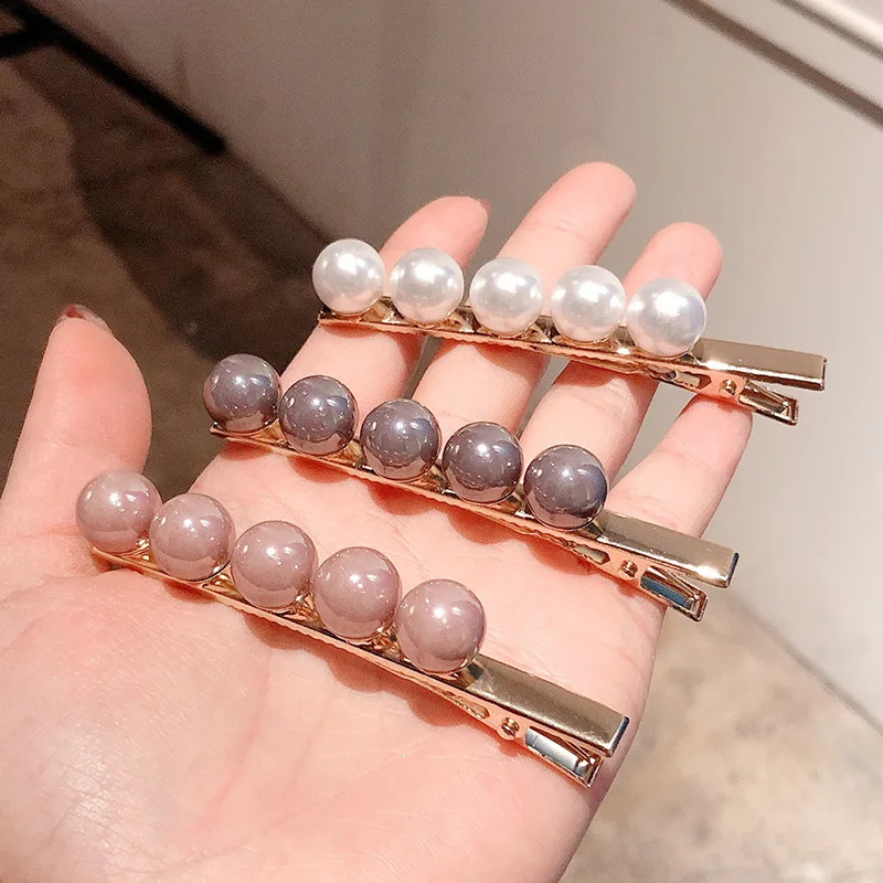 2019 Fashion Romantic Pearl Clip Hairpin Women Girls Hair Clips Clamp Barrette Accessories for Girls Hairgrip Headdress