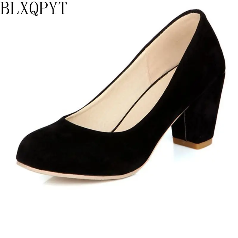 Vendita calda Zapatos Mujer Tacon Big Size 31-47 3 colori nuova primavera autunno pompe scarpe da donna tacchi alti punta tonda festa 222-6