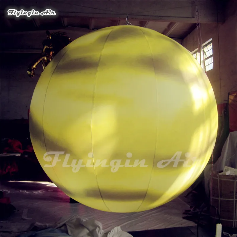 

Personalized Hanging Lighting Inflatable Party Balloon Customized LED Planet Large Printed Round Ball For Concert Stage