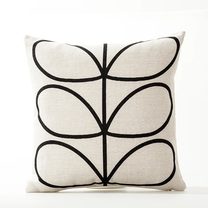 Modern Geometric Flower Pillow Cover Solid Yellow Red Floral Petals Cushion  Home Decorative  Sofa Pillowcase