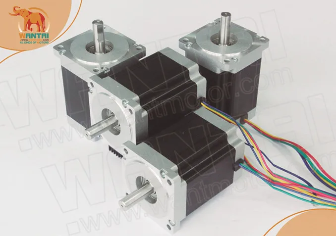 Power Motor! CNC Wantai 4PCS Nema34 Stepper Motor 85BYGH450C-012 1600oz-in 3.5A CE ROHS ISO Laser Engraver Top Quality