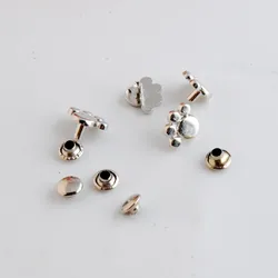 Free shipping 50 Sets Silver Tone Bear's paw Spike Rivet Studs Spots For Clothes 12.5x10mm J3136