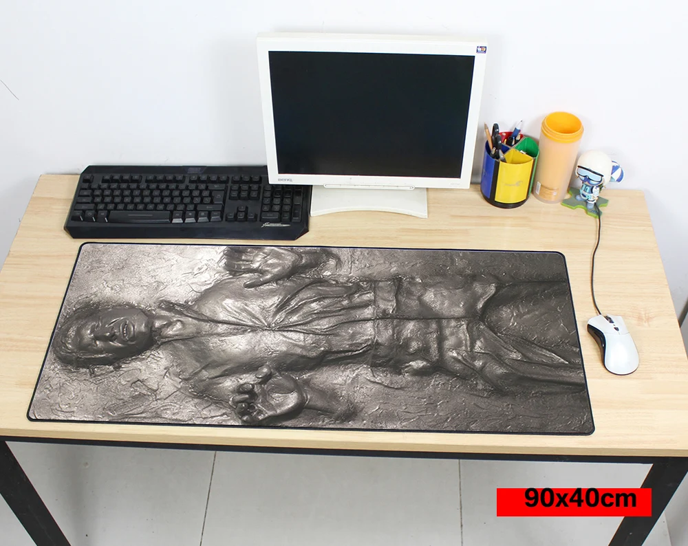Han Solo in Carbonite Laptop Gaming Mouse Pads Locking Edge Star War Mouse pad Mat for pc Mouse Mice Pad for Game Player