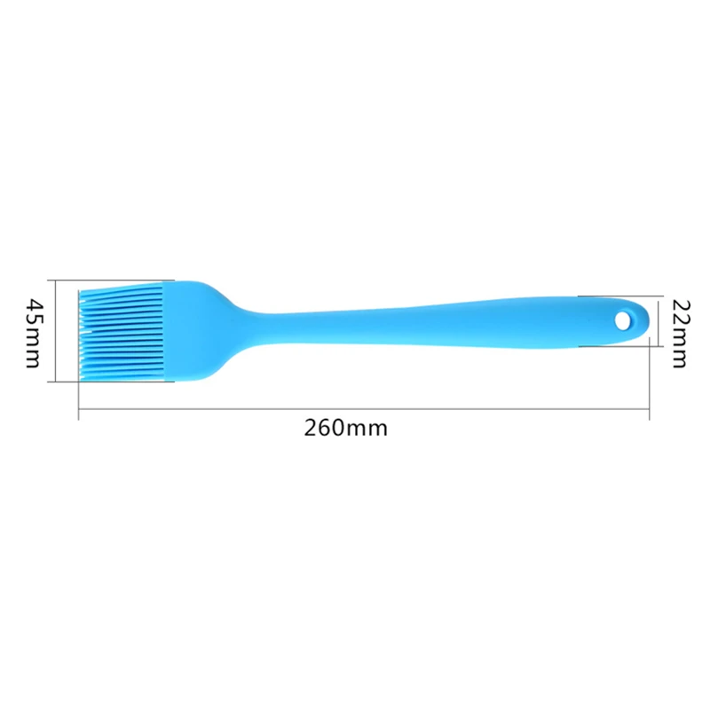 Heat Resistant Silicone Brush for Kitchen Baking, Food Grade, BBQ, Non-stick, Metal core,Oil brush,10 