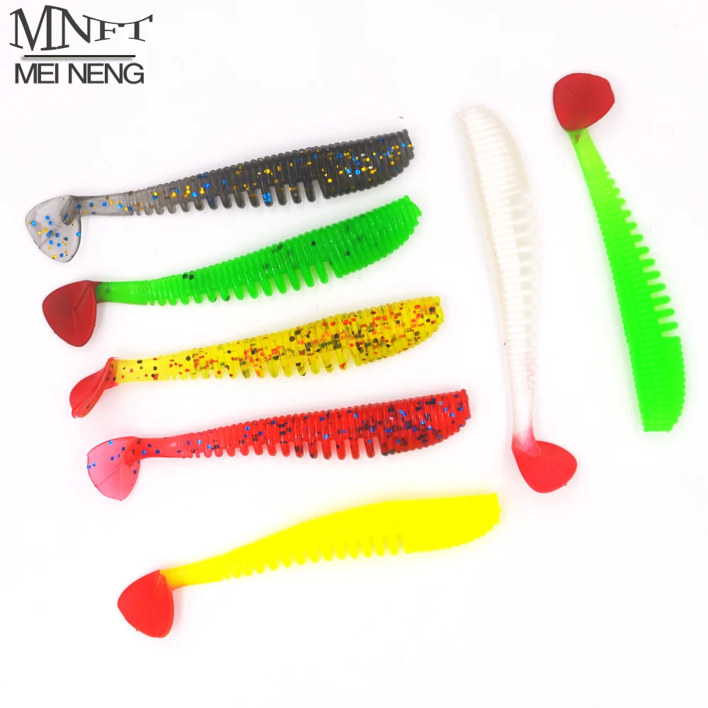 

MNFT 10Pcs Paddle Tail Swimbait Lures Rubber Worms Swimbait Bass Bait Soft Fishing Tackle