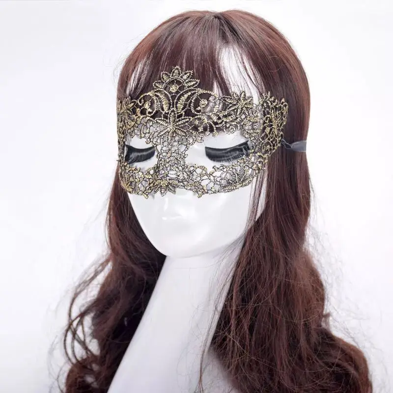 New Sexy Bronzing Lace Mask Half Face Party Halloween Wedding Mask Fashion Dance Clubs Ball Performance Carnival Masquerade Mask