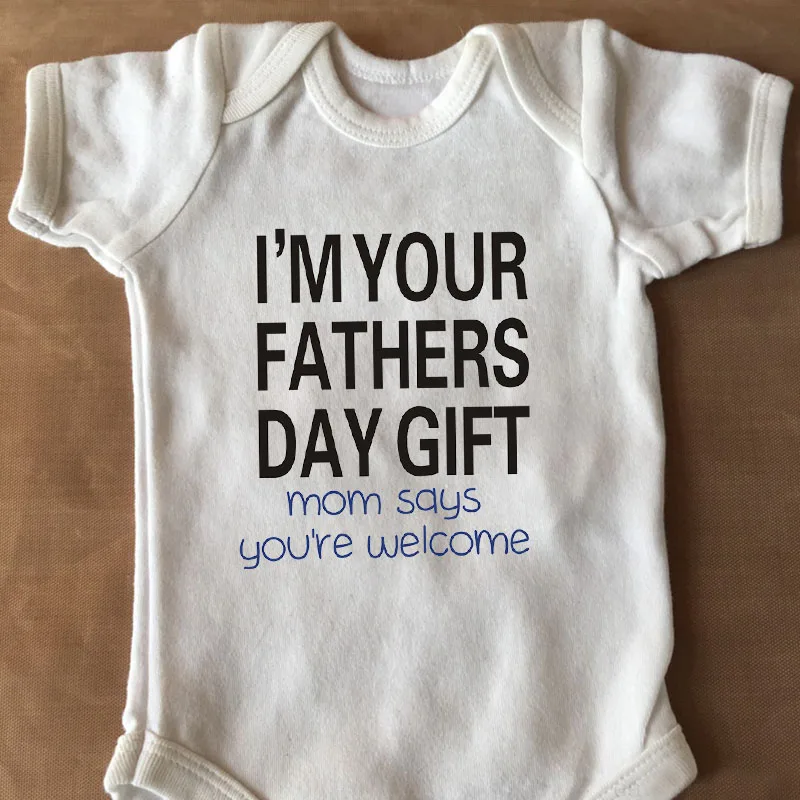 Fathers Day Newborn Kids Baby Girl Boy Clothes Daddy Letter Print Cotton Romper Cute lovely Sunsuit Outfit