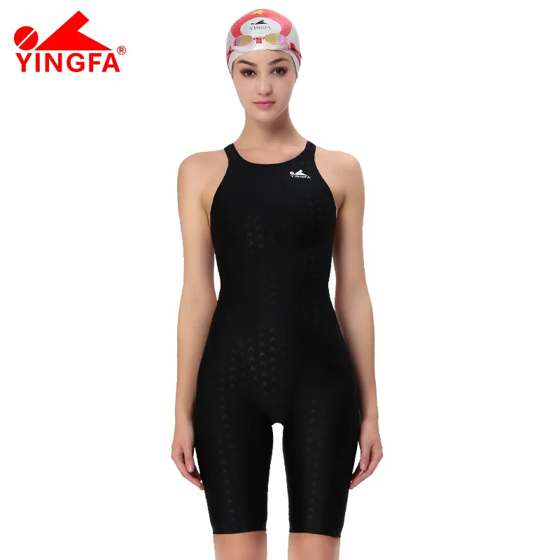 Yingfa FINA Approved Professional Swimming Suit Women Knee Sports Competition Tights  Swimsuit Grils Bathing Suit