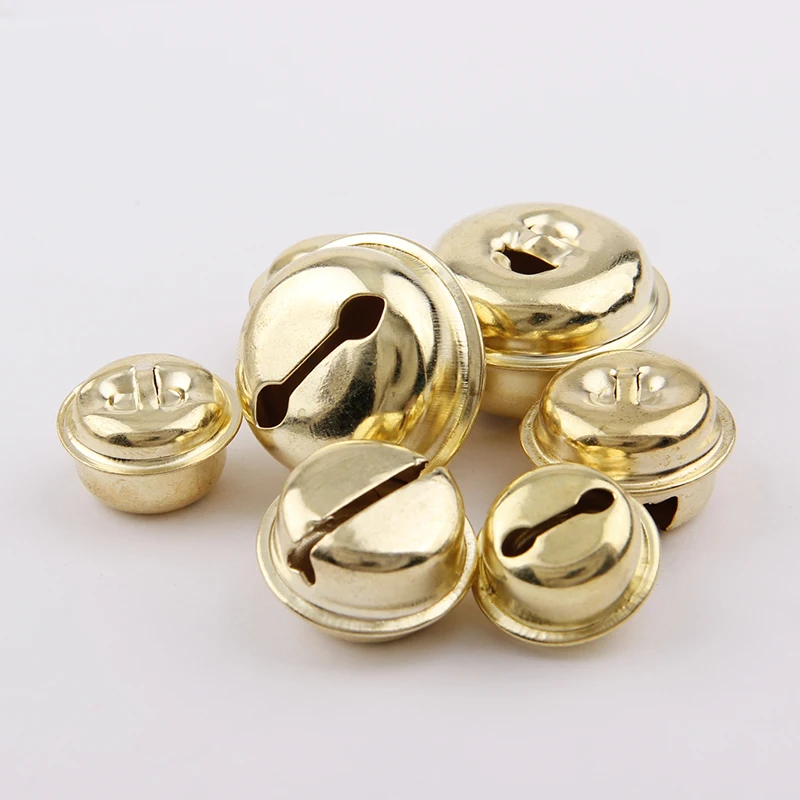 18/20/26mm 10Pcs Gold Iron Ordinary Plating Jingle Bells Pendant Christmas Handmade Party DIY Crafts Accessories