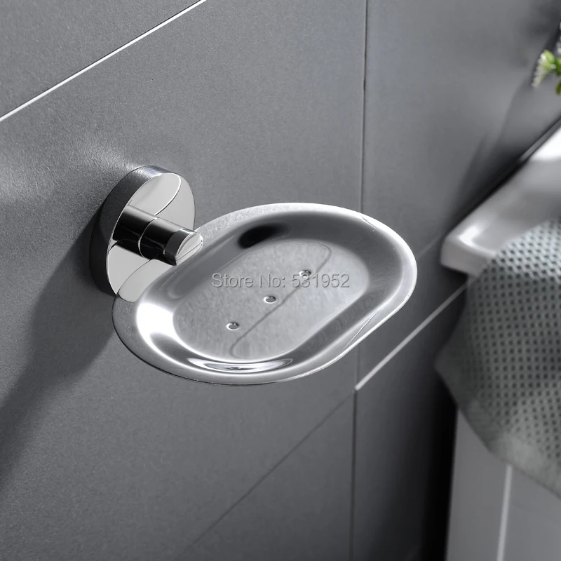 Hot Sale 304 Stainless Steel Soap Dishes Wall Mounted Shower Soap Holder  Soap Dish Basket Tray Rack Bathroom Accessories