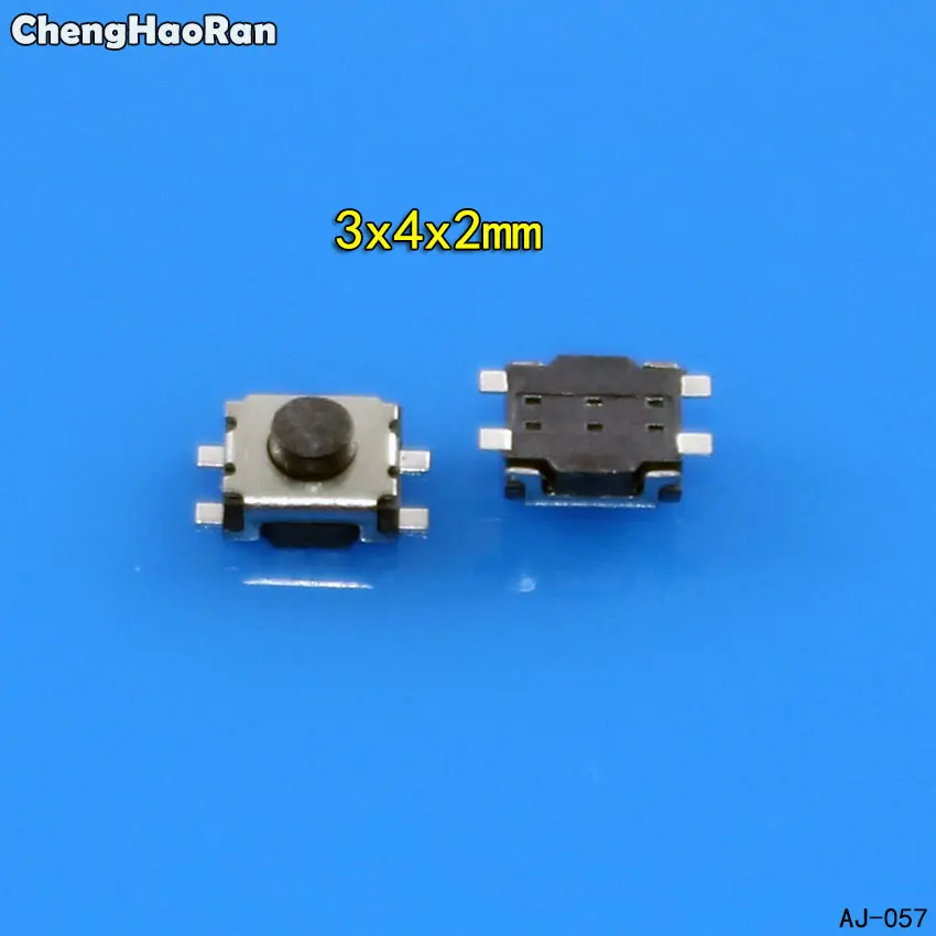 ChengHaoRan 10-100PCS/LOT 3*4*2 mm SMD Switch 4 Pin Touch Micro Switch Tact Push Button Switches 3x4x2H Mini Buttons