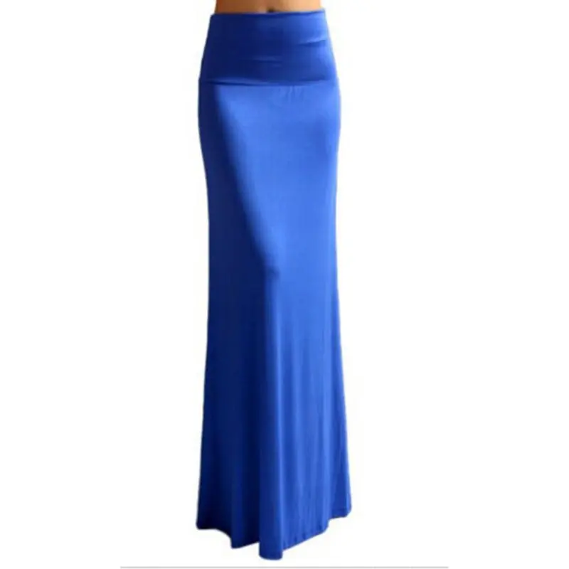 Bohemian Style Autumn Casual Pencil Maxi Skirt Women Bandage Pleated Winter Long Cotton Skirts J2