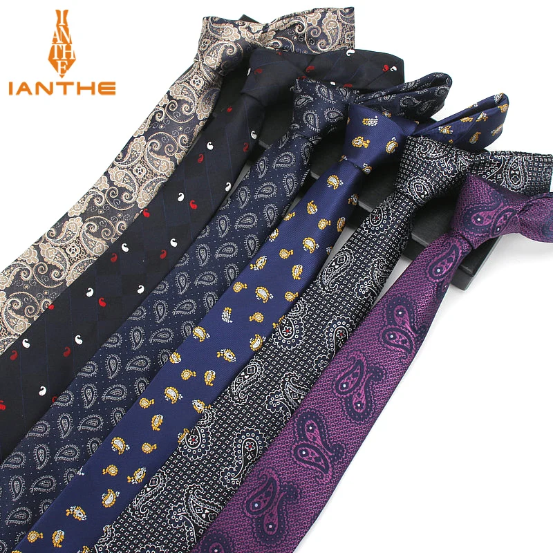 Men ties necktie Men's vestidos business wedding tie Male Dress legame gift gravata Vintage Paisley Jacquard WOVEN 6cm neckties