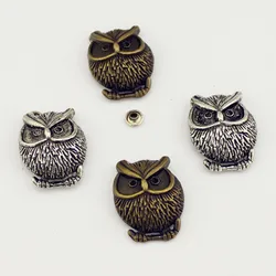 5pcs Retro Bronze Silver Zinc Alloy Owl Skull Spikes For Clothing Punk Rivets Leather Craft Tachas Para Ropa